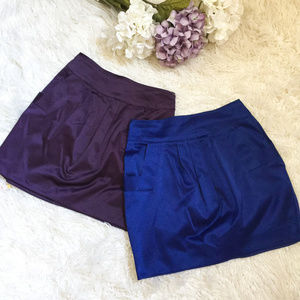 Bundle! Same Silky Skirts. Purple and Blue.